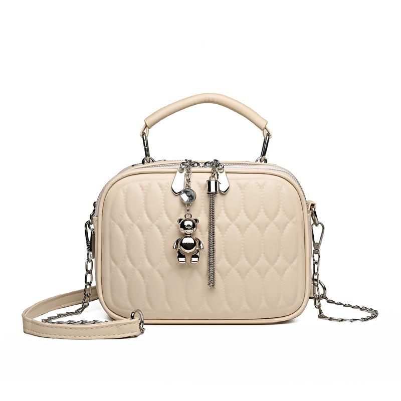 

PU Women s Shoulder Crossbody Bag Chain Handbag бежевий