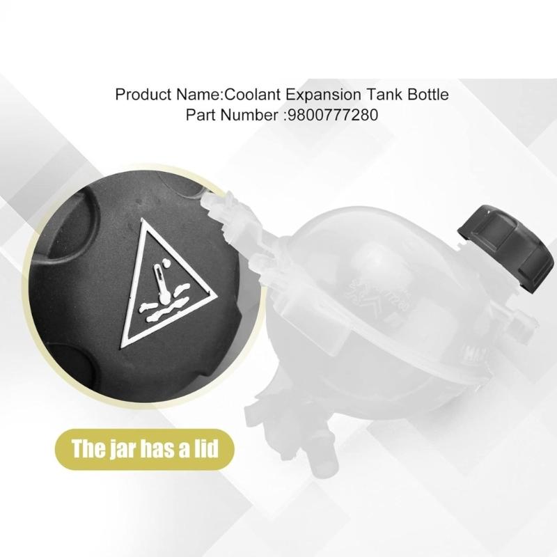Coolant Expansion Tanks Bottle With Covers, 9800777280 003637681 03637681 3637681 SU001A3738 for 207 208 2008 301 C2 DS3
