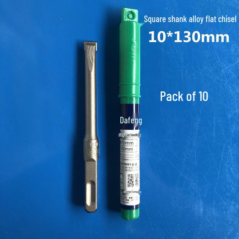 Square Shank Electric Hammer Drill Bit - Wall Chisel, Slotting Concrete Alloy Pointed & Flat Chisel