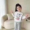 Girls' Korean Style Cartoon Hoodie & Jogger Two-Piece Set - 2026 Edition