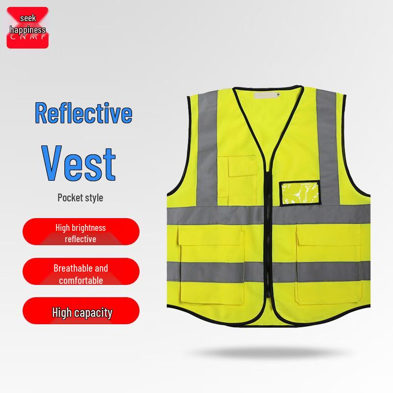 Moufou J152 High-Visibility Reflective Safety Vest