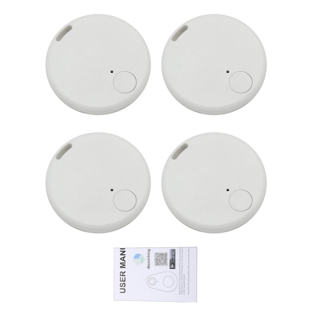 4 Packs BT Tracker for Phone Bags Keys, Find Lost Items with Two Way Search, Auto Alarm, Lightweight Anti Loss Device