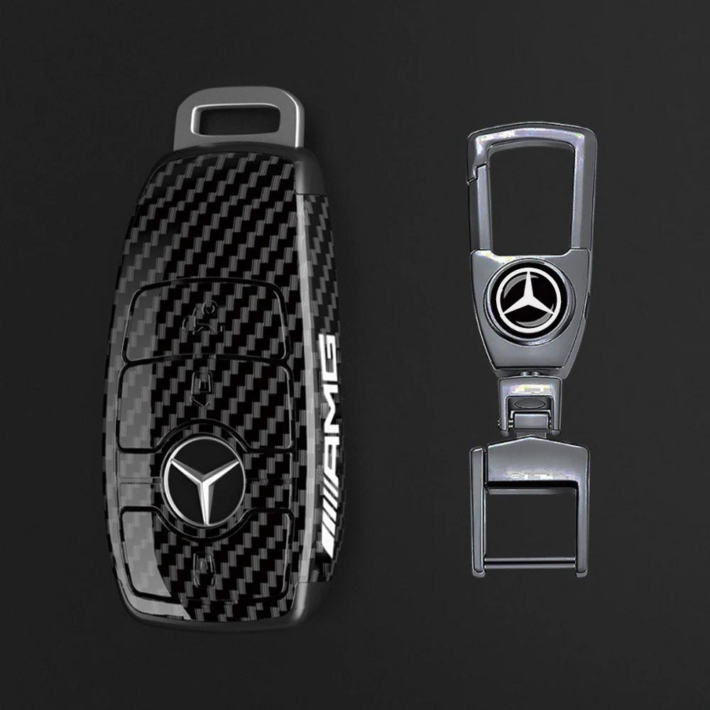 For Mercedes Benz Car Key Rings For Mercedes Benz AMG A B C E S Class W204 W205 GLC CLE CLA GLB GLC GLS W177 W222 Car Key Case C