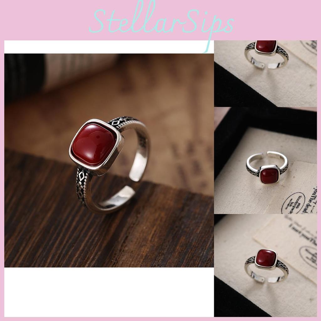 Vintage Hofstil Hohl Quadratischer Zuckerring Für Damen Schick Raffiniert Modisches Statement