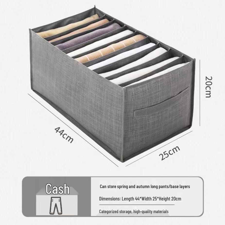 Jeans and Clothing Storage Box With Compartments