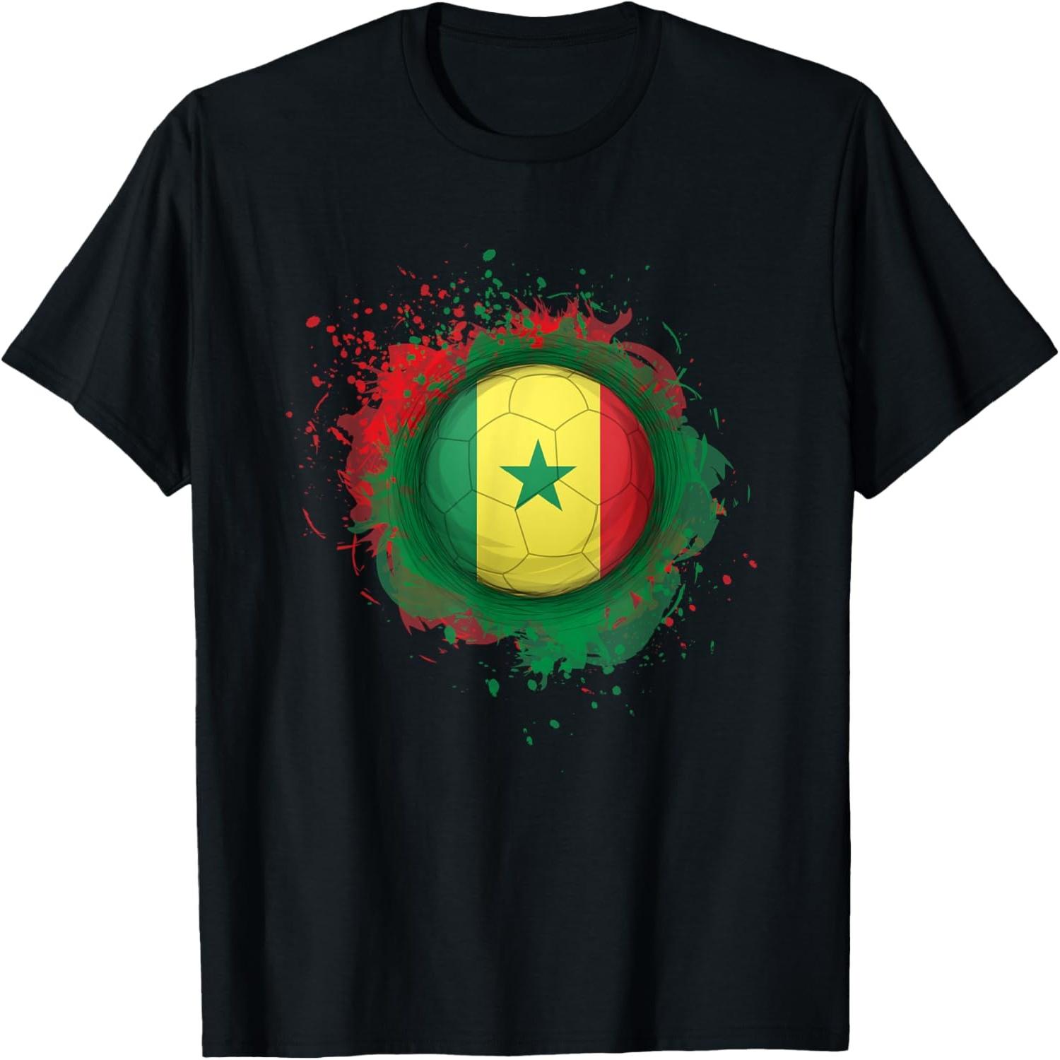 Proud Heritage Senegal Flag Soccer Ball T-Shirt S