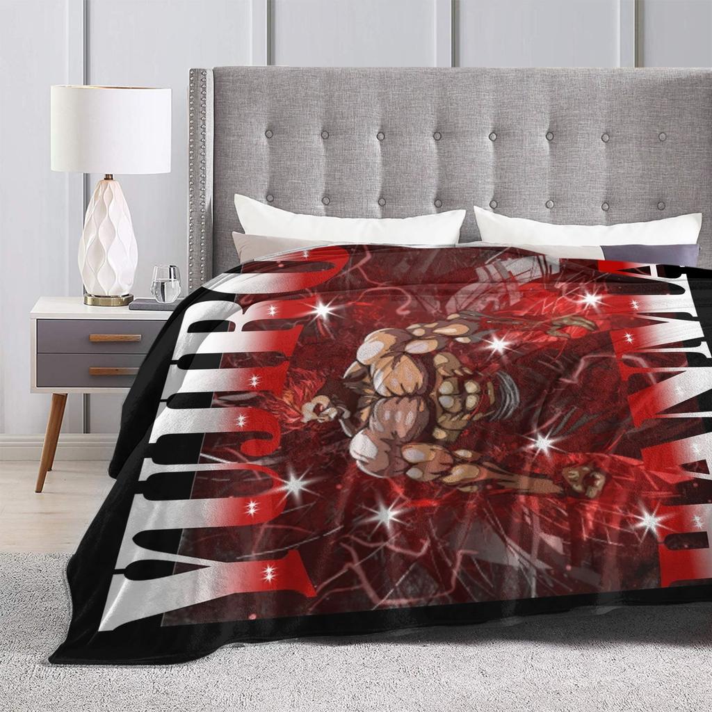 Anime Baki Hanma Series the Grappler Manga Blanket Fleece Spring Autumn Super Soft Throw Blankets for Sofa Outdoor Bedding Throw