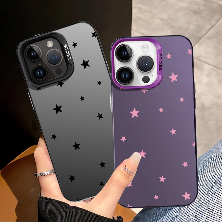 Phone Cover Case for iPhone 17 Pro Max 14 Plus 11 13 Air 12 Pro 16 15 Cute Simple Stars