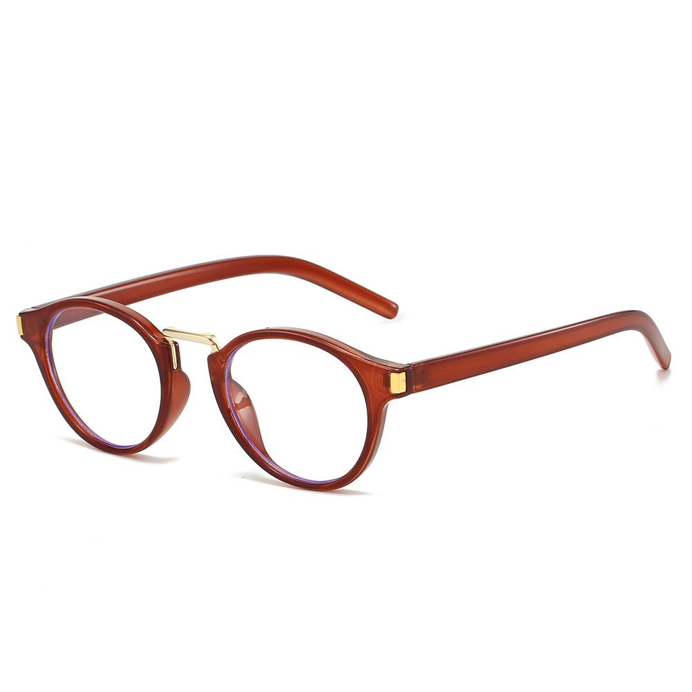 High End Retro Oval Anti Blue Light Glasses Simple Rice Nail Design Prevent Phone Computer Radiation Glasses Unisex