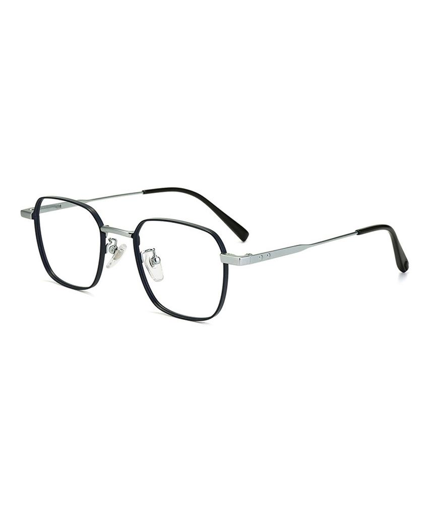 Lingkeonpeuleim Bt021 Titanium Eyeglass Frame Silver Black