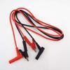 Multimeter Measure Connector Probe Dual Head 20A Alligator Crocodile Clip To 4Mm Banana Plug Test Lead Cable