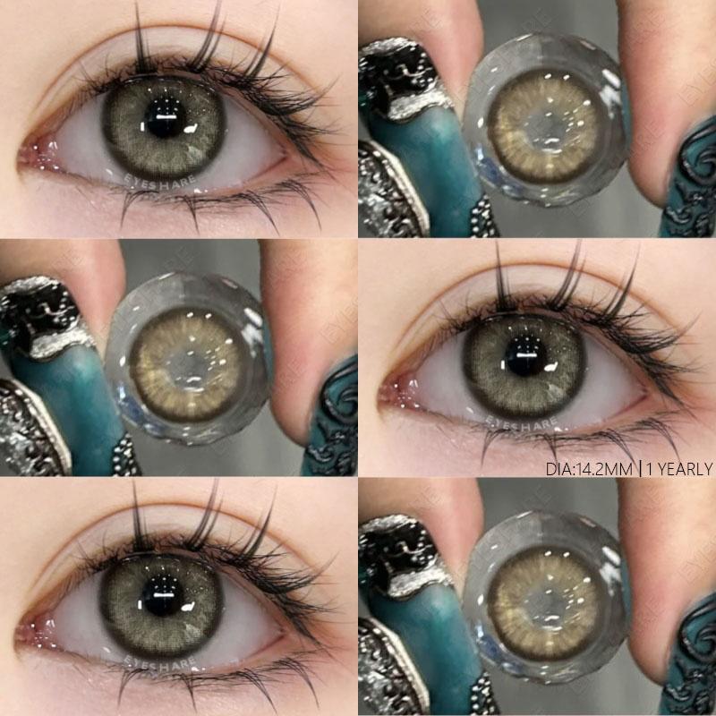 1 Pair Fashion Colored Lenses Gray Pupils Lens Green Eye Contacts Brown Lenses Yearly Cosmetics Blue Contacts for Eyes