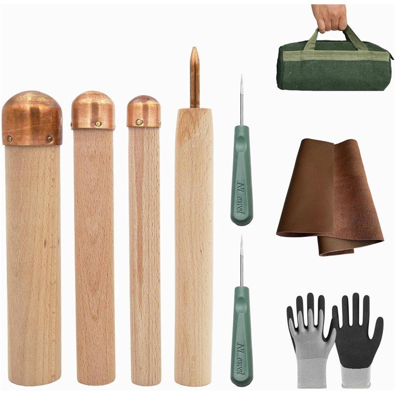 

ABGR-Knapping Kit 9 Pcs- Crafting Tools For Obsidian Stone And Crystal For Pros And Beginners