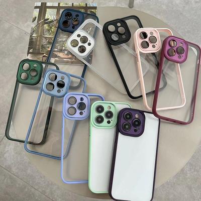 Applicable To Apple 16 ProMax Mobile Phone Case Transparent Iphone15 Anti-fall High-end Feeling 14 Gold Shield Fine Hole Protection Case