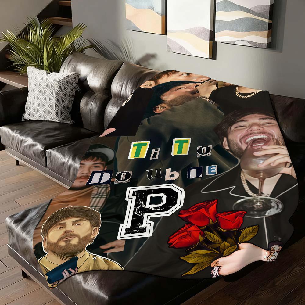Mexican singer Tito Double P Blanket For Sofa Office Bed Plane Travel Sleep Read Relax Camping Soft And Warm