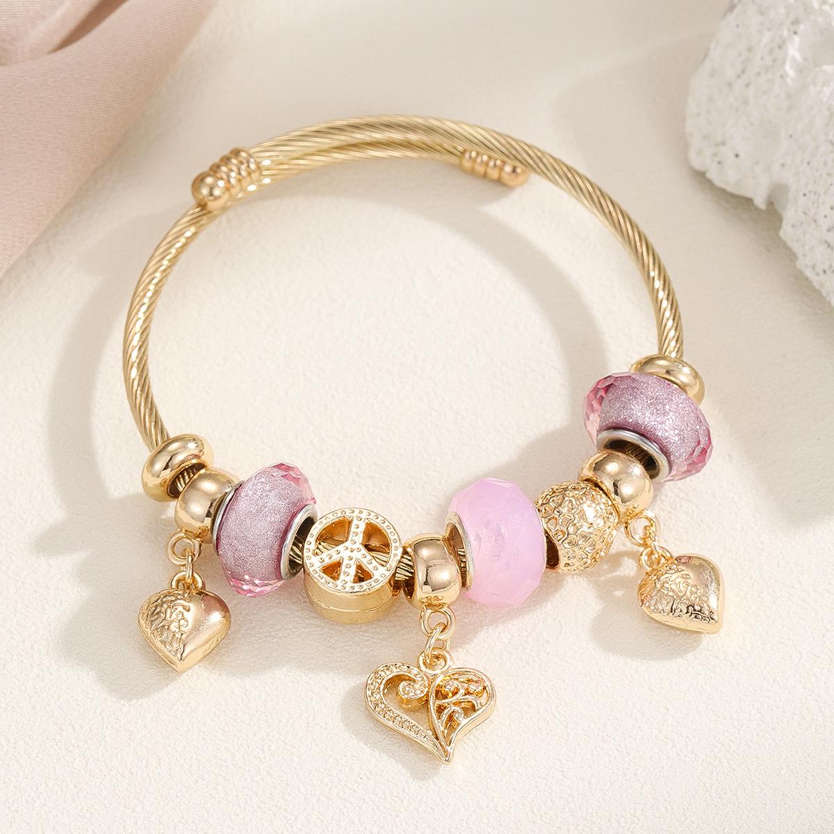 Браслет JYL TS Золотой с подвеской «Сглаз» Повышает Защиту и Роскошь rose red heart лес зеленый
