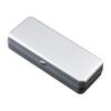 [Miracroute] Glasses Case Silver Glasses Case Silver Plated Aluminum Glasses Hard Shell Striped Box Cover Sunglasses Case