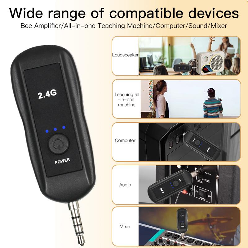 2.4G Wireless Microphone For Voice Amplifier Headset High Fidelity Smart Noise Cancelling Plug Play For Karaoke Speaker Mic