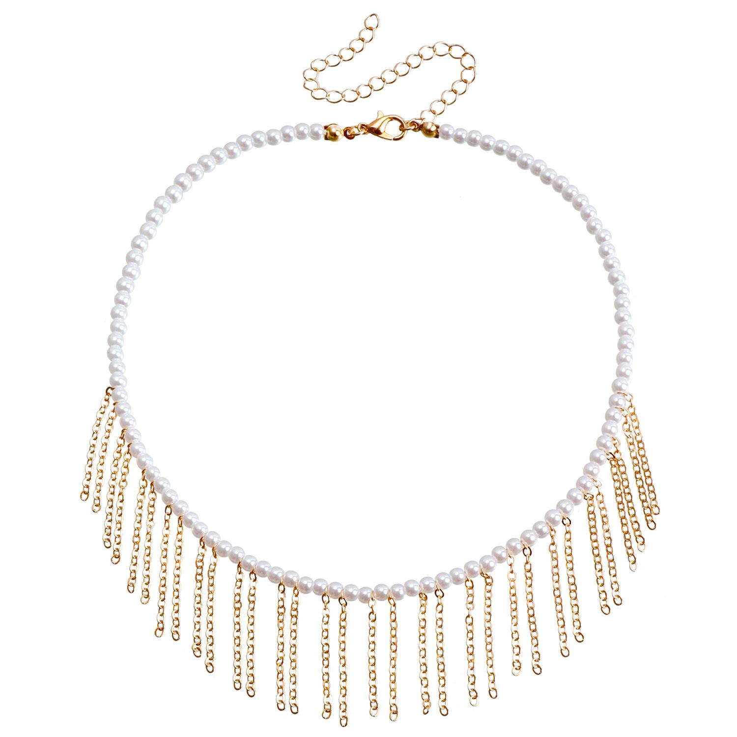 

Аксессуары, черное ожерелье с тонкой цепочкой с имитацией кристаллов и бахромой для женщин, сексуальное легкое роскошное ожерелье на ключицу