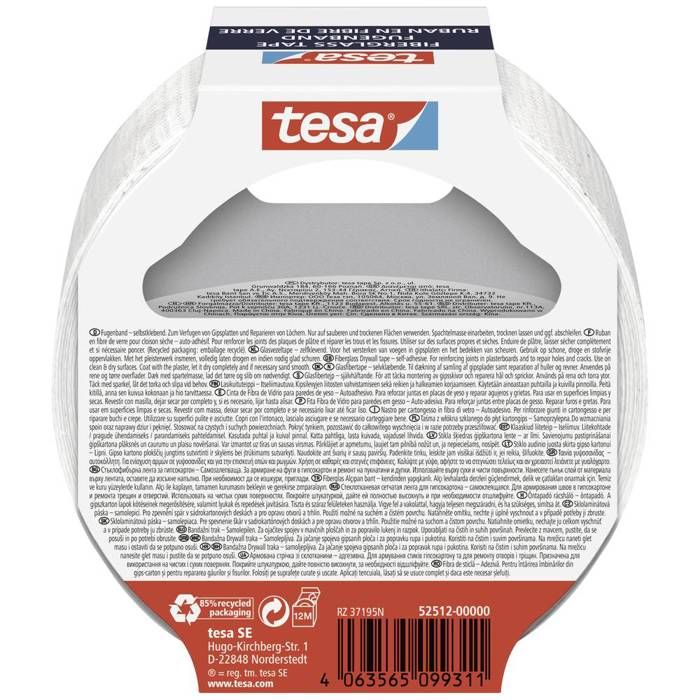 Tesa Fugenband 52512-00000-00 Bande De Jonction Blanc (L X L) 20 M X 50 Mm 1 Pc(s)