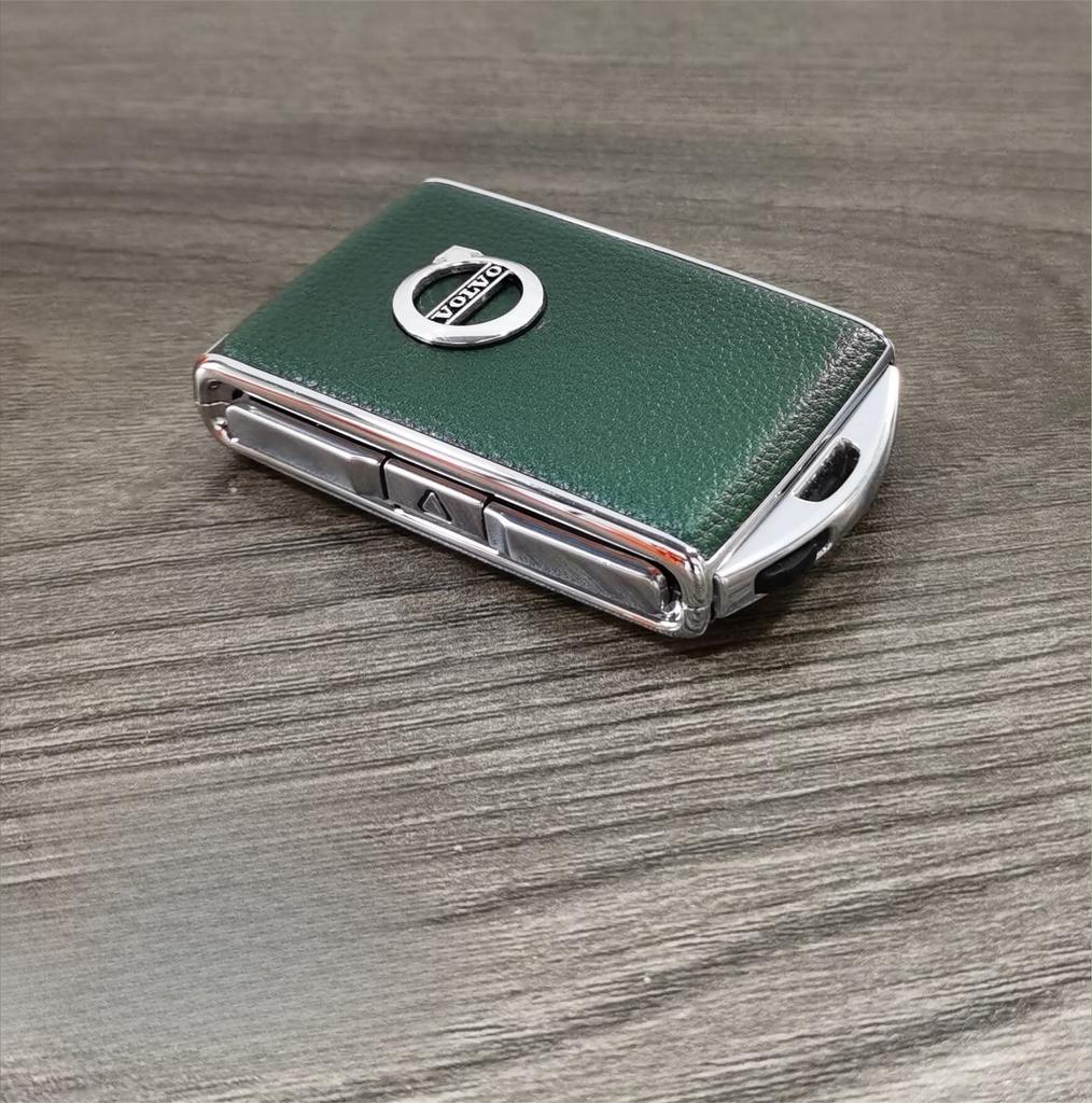 Genuine Leather Shell Keycase for Volvo XC60/S90/S60/XC40/XC90 Alloy Modification And Replacement Car Key Case