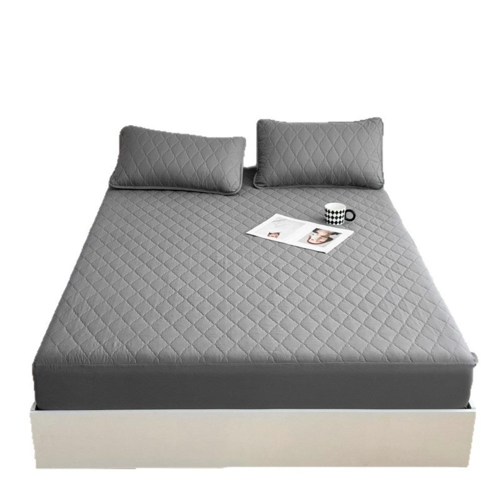 Waterproof Fitted Sheet Quilted Urine-Proof Non-Slip All-Around Mattress Protector Bed Cover Single Piece