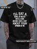 Cotton Crew Neck Mens Graphic TShirt  Bold Slogan PrintSummer 100 Cotton Round Short Sleeve Casual Tee Ropa De Hombre