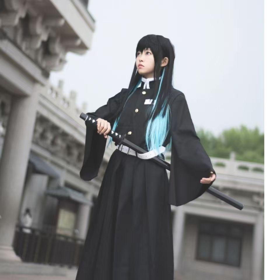Anime Kimetsu No Yaiba Tokitou Muichirou Cosplay Kostuums Kisatsutai Uniform Pruik Halloween Kostuum Volwassen Kids