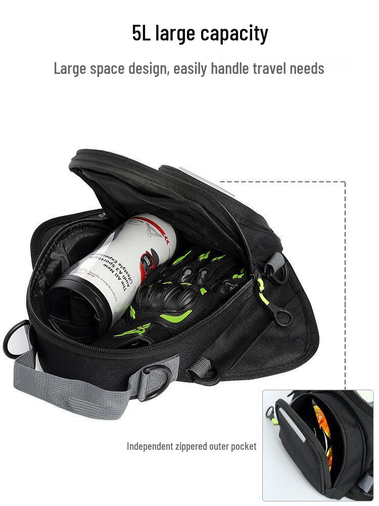 Magnetic Waterproof Motorcycle Tank Bag: Large-Capacity, Wear-Resistant, with Phone Navigation Holder