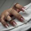 European & American Aesthetic Nail Tips: Powder Grey Glitter, Versatile, Eco-friendly, Wearable - Pure Desire for the Stylish Girl
