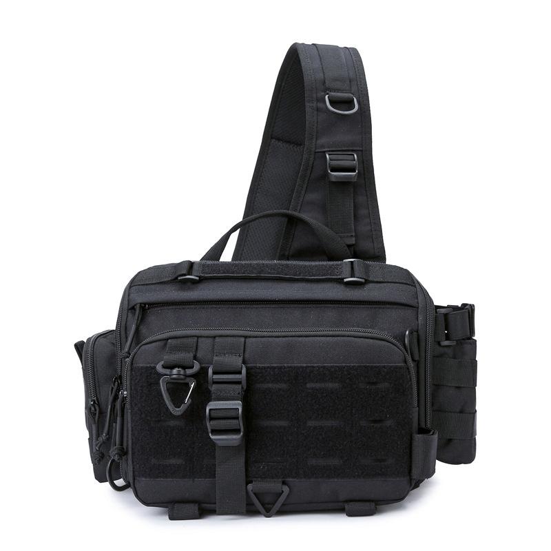 Camping Backpack Fishing Rod Lure Bag Outdoor Camouflage Crossbody Waist Pack Men Crossbody Shoulder Gear Storage Climbing Bag