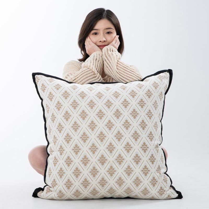 Medieval Style B & B Hotel Throw Pillow Cushion Sofa Living Room Pillowcase Backrest Pad - Soft Fabric Decorative Cushion