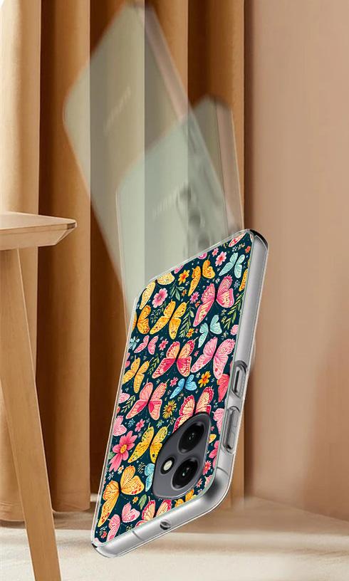 Etui Do Honor X7D / 400 Smart Obudowa Foto Case Plecki Motyle + Szkło 9H