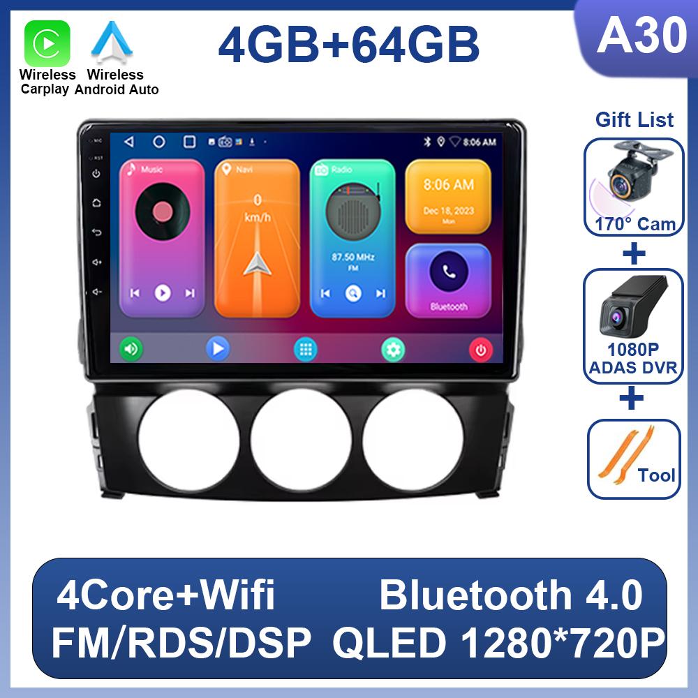 Car Android For Mazda Mx-5 2009-2013 2 Din Multimedia Video Player Carplay GPS Navigation Bluetooth 8 Core 9 Inch 5G