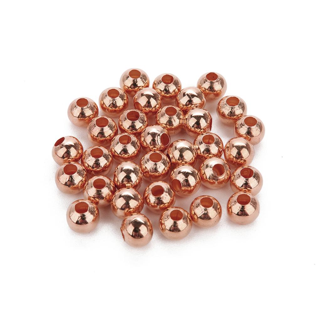 20-500pcs/lot Round Tone Metal Beads Iron Smooth Loose Ball Beads for Jewelry Making Beads DIY Bracelet Necklace Wholesale