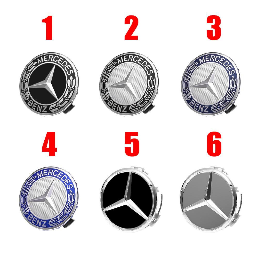 4PCS 75MM 3D Styling Car Wheel Center Covers Hub Caps for Mercedes-Benz Maybach E-Class C-Class S-Class S450 S560 S600 S680 GLS VC1