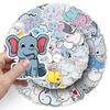 50 Pictures of Elephant Graffiti Personalized Cute Animals Children's Gag Suitcase Mobile Phone Water Cup Car Stickers