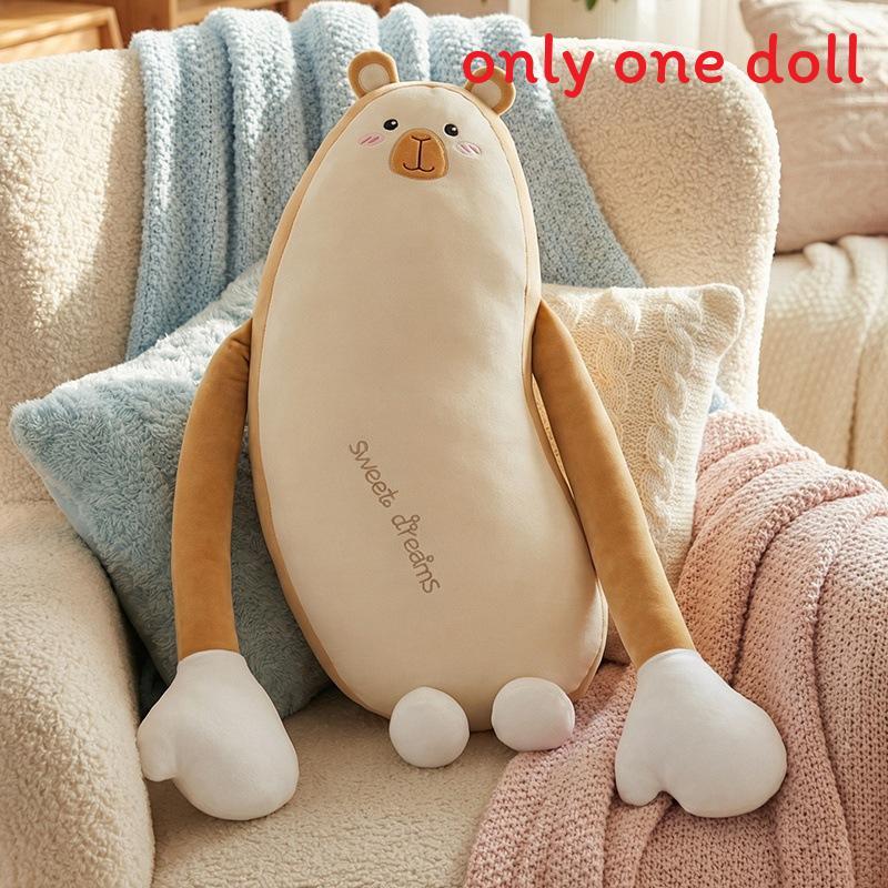 Plush Eggplant Long Pillow With Removable Inner Cushion For Side Sleepers And Pregnant Women