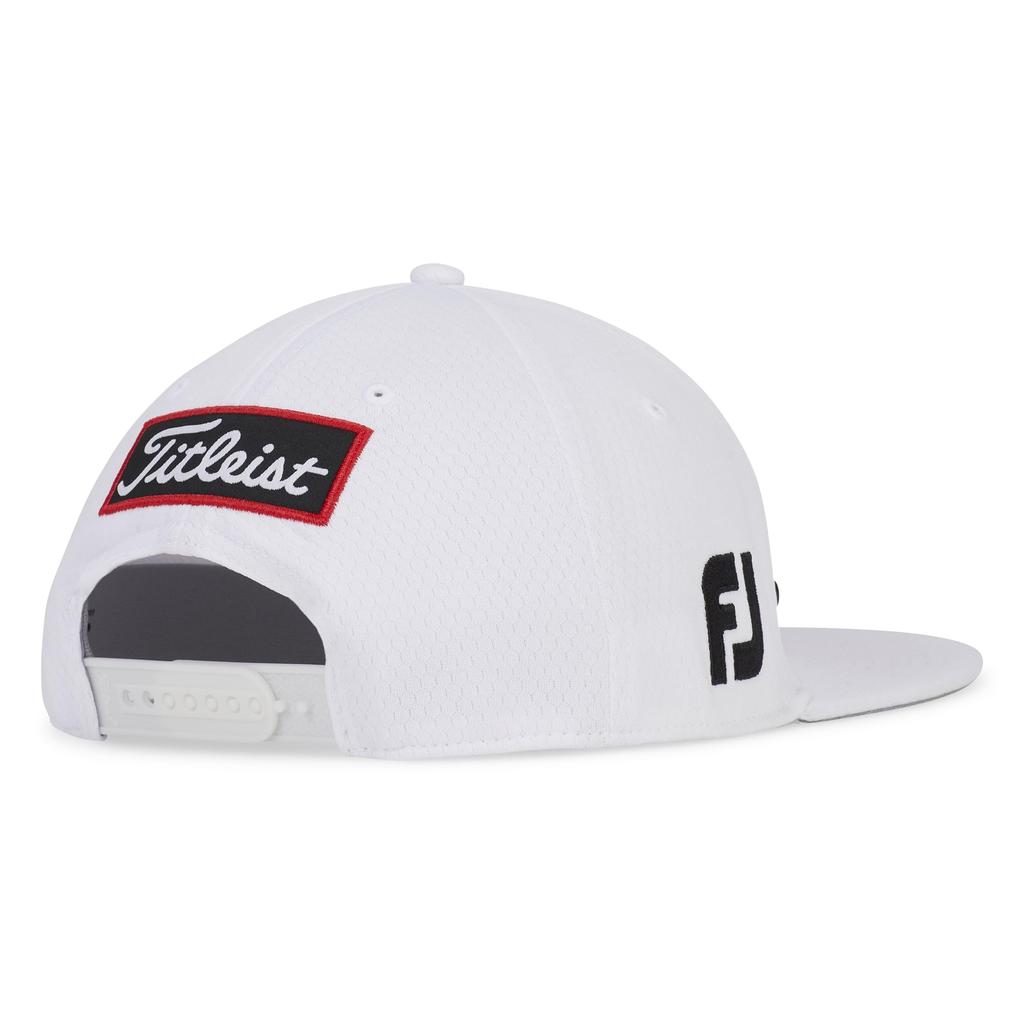 Titleist Tour Elite Flat Bill Cap, White/Black, TH24ATEFBN2-10