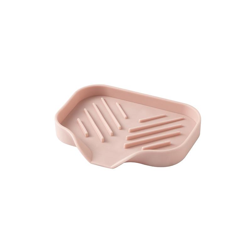 Silicone Sink Tray for Soap and Sponge Storage with Drainage System