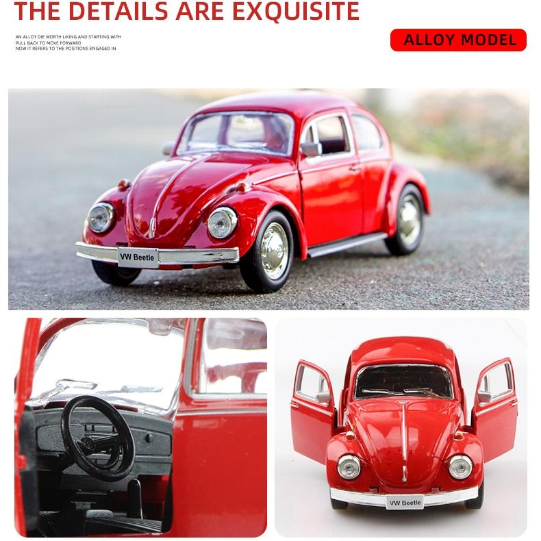 Retro Klasický 1967 Volkswagen Brouk 5palcové kovové auto Simulace Odlévaný a Hračka Vozidlo RMZ city 1:36 dárků ze slitinových modelů pro děti