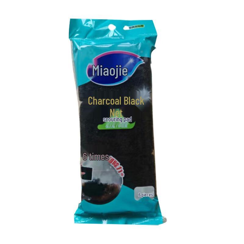 Miaojie Heavy-Duty Scouring Pads for Burnt Stains, 6-Pack