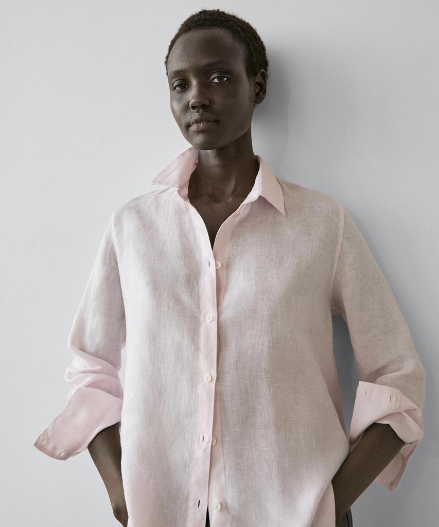 Masimodutti 100% Linen Loose Fit Shirt