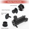 ACROPIX Windshield Washer Pump W/Grommets Windshield Washer Fluid Pump for Hyundai Compatible with Kia
