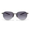 Rimless Grey Lenses Bifocal Reading Sunglasses TR90 Elastic Temple Comfortable Reading Glasses +0.75 To +4 UV Protection