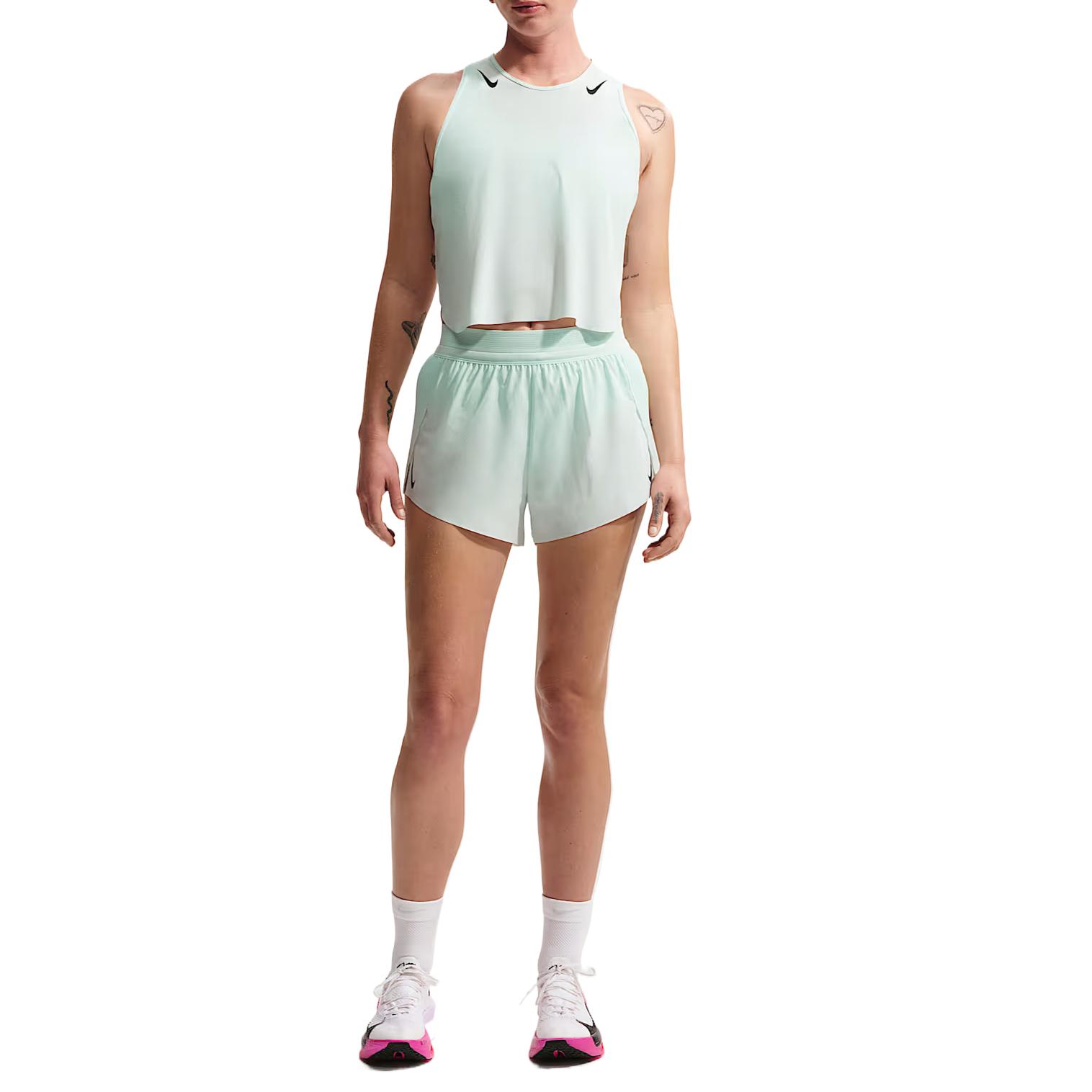 Nike Dri-Fit Moisture-Wicking Slim Fit Split Hem Running Tank Top Women tops FN2714-394 M