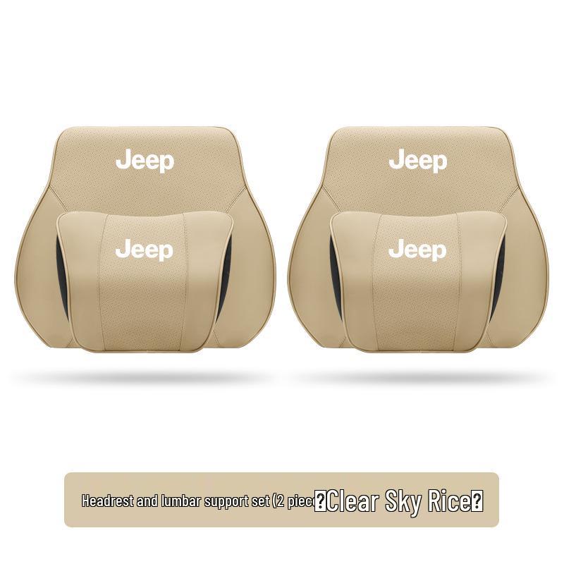 Zagłówek i podparcie lędźwiowe do Jeepa: Poduszka podróżna na szyję do Cherokee, Compass, Grand Commander