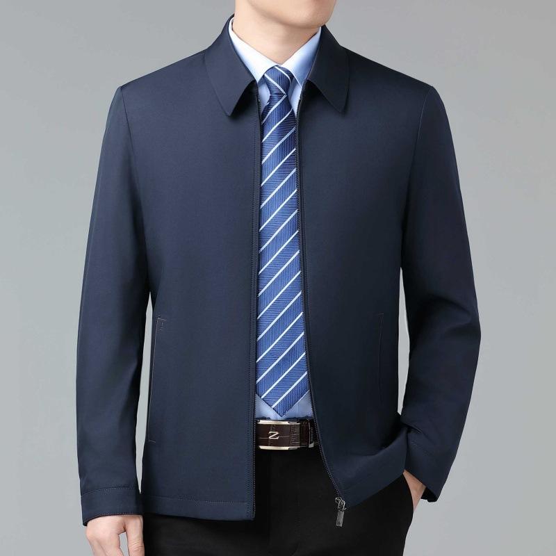 

Весна и осень новый пиджак мужской деловой административный пиджак для папы средний возраст лацкан повседневный государственный служащий мужской топ 195