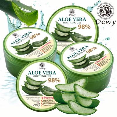 Dewey Real Moisture Aloe Vera Soothing Gel 4pcs 98% 300g Aloe Soothing Gel Aloe Gel Aloe Gel