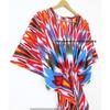 Women Hippie Cotton Summer Sleepwear Ikat Print Multi Long Maxi Caftan Dress CKFTN-SCRN-FULL-BUYIT-102
